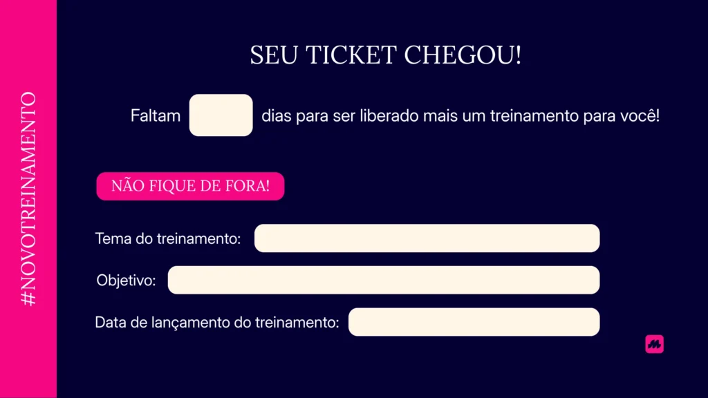 Convite de e-mail para treinamento