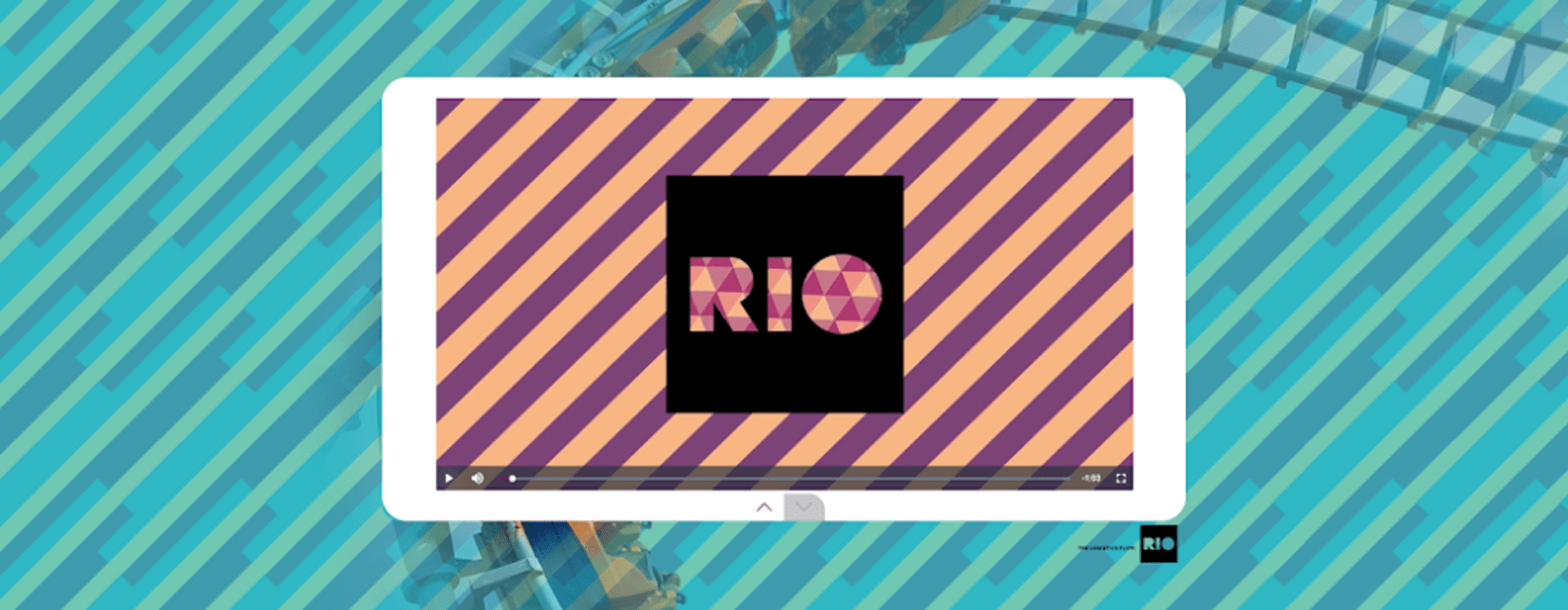 Layout do vídeo Animado de apresentação da RIO Box.