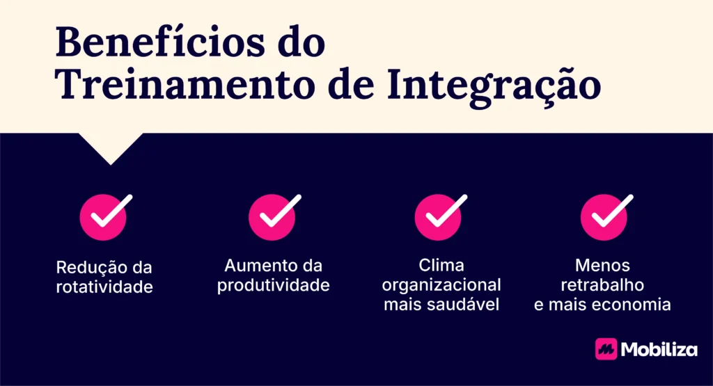 Benefícios do treinamento de integração