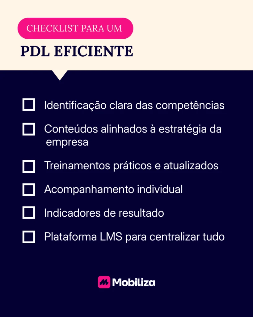 Checklist para um PDL eficiente