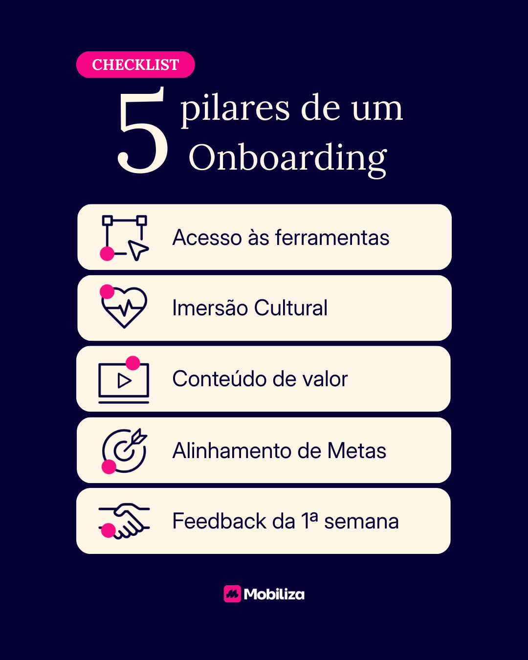 5 pilares de um onboarding