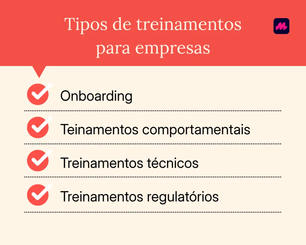 Tipos de treinamentos para empresas